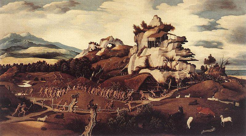 Jan Mostaert Landscape with an Episode from the Conquest of America or Discovery of America France oil painting art